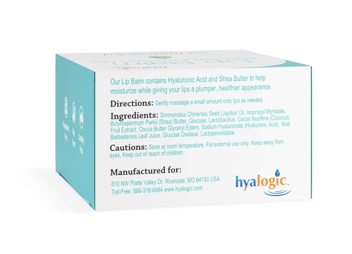 Hyalogic Episilk Hydrating Lip Balm w/Hyaluronic Acid | Dry Lips | Natural Moisturizing Lip Balm - Maple Wellness Supplements