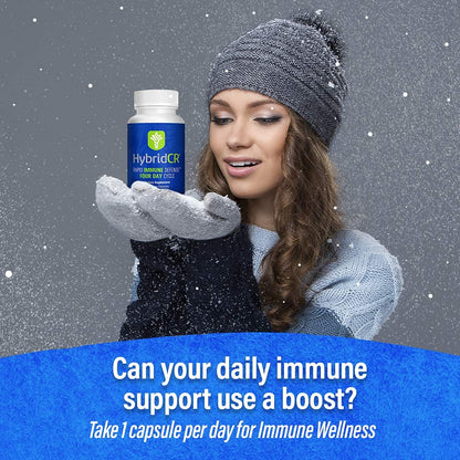HybridCR Rapid Immunity Supplement | Zinc, Echinacea, Andrographis, Ginseng, Selenium, Gluten-Free & Non-GMO | 5-in-1 Immune Support Supplement | Pharmacist Formulated 1 Month Supply (30 Veggie Caps) - Maple Wellness Supplements