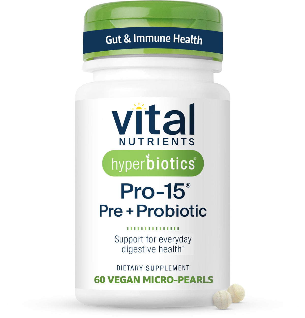 Hyperbiotics Vital Nutrients Pro-15 Prebiotics and Probiotics for Women and Men | 15 Science Backed Strains | Supports Occasional Constipation - Maple Wellness Supplements