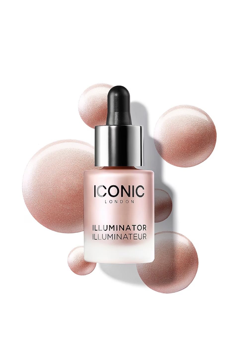 ICONIC LONDON Illuminator - Liquid Highlighting Drops for a Radiant Glow, Cruelty-Free, Vegan Makeup, Shine (Pink Pearl) 0.45 Fl oz - Maple Wellness Supplements
