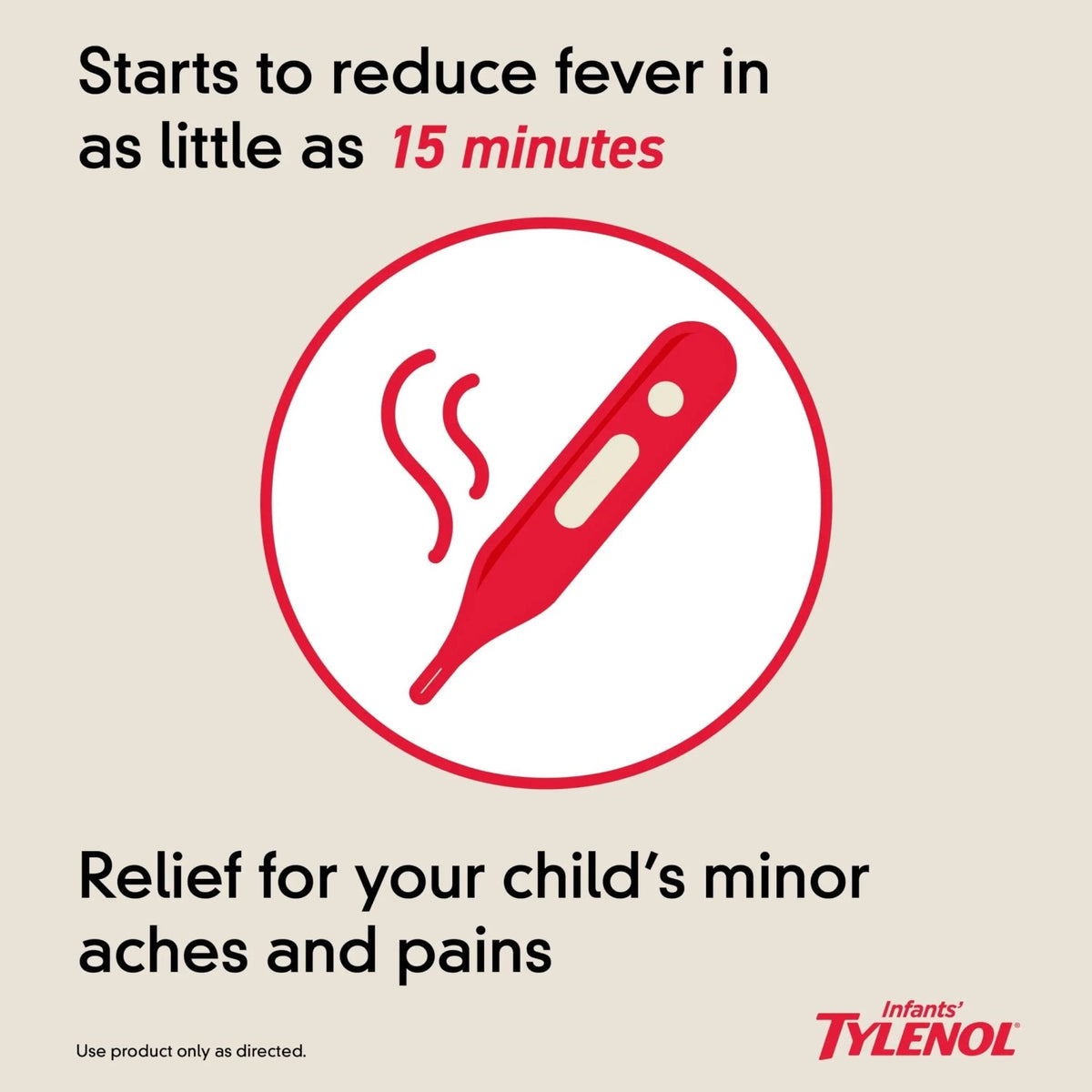Infants' Tylenol Oral Suspension Liquid Medicine with Acetaminophen, Baby Fever Reducer & Pain Reliever for Minor Aches & Pains, Sore Throat, Headache & Toothache, Grape Flavor, 1 fl. oz - Maple Wellness Supplements