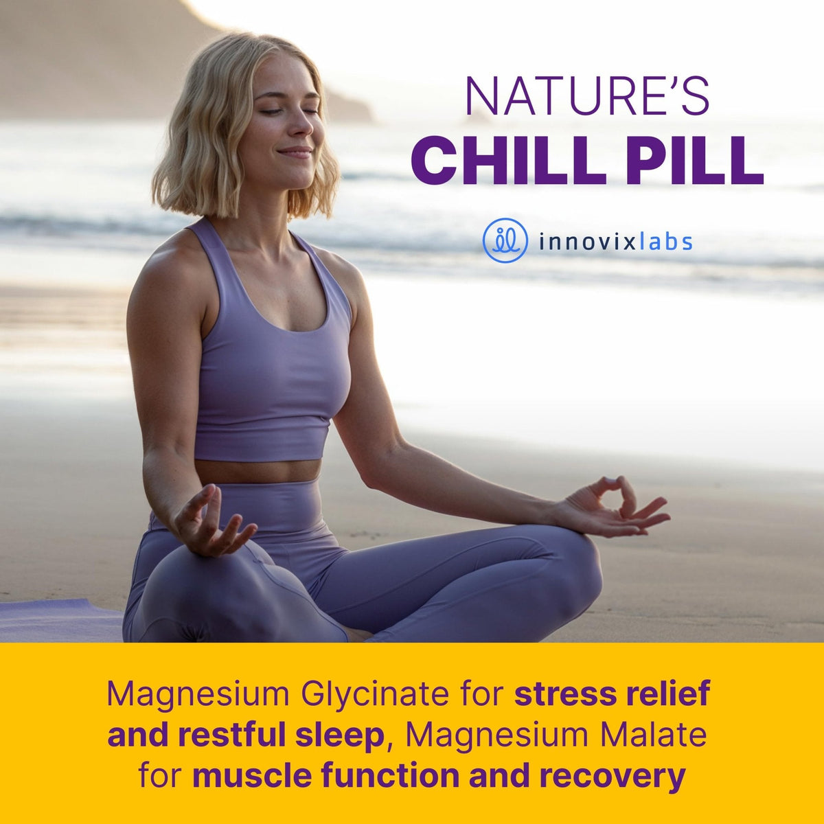 InnovixLabs Advanced Magnesium Capsules - 150 Ct, 210 mg - Chelated Glycinate and Malate - High Absorption, Promotes Relaxation, Bones, Muscle Health, Vegan Malate Sleep Supplement - Maple Wellness Supplements