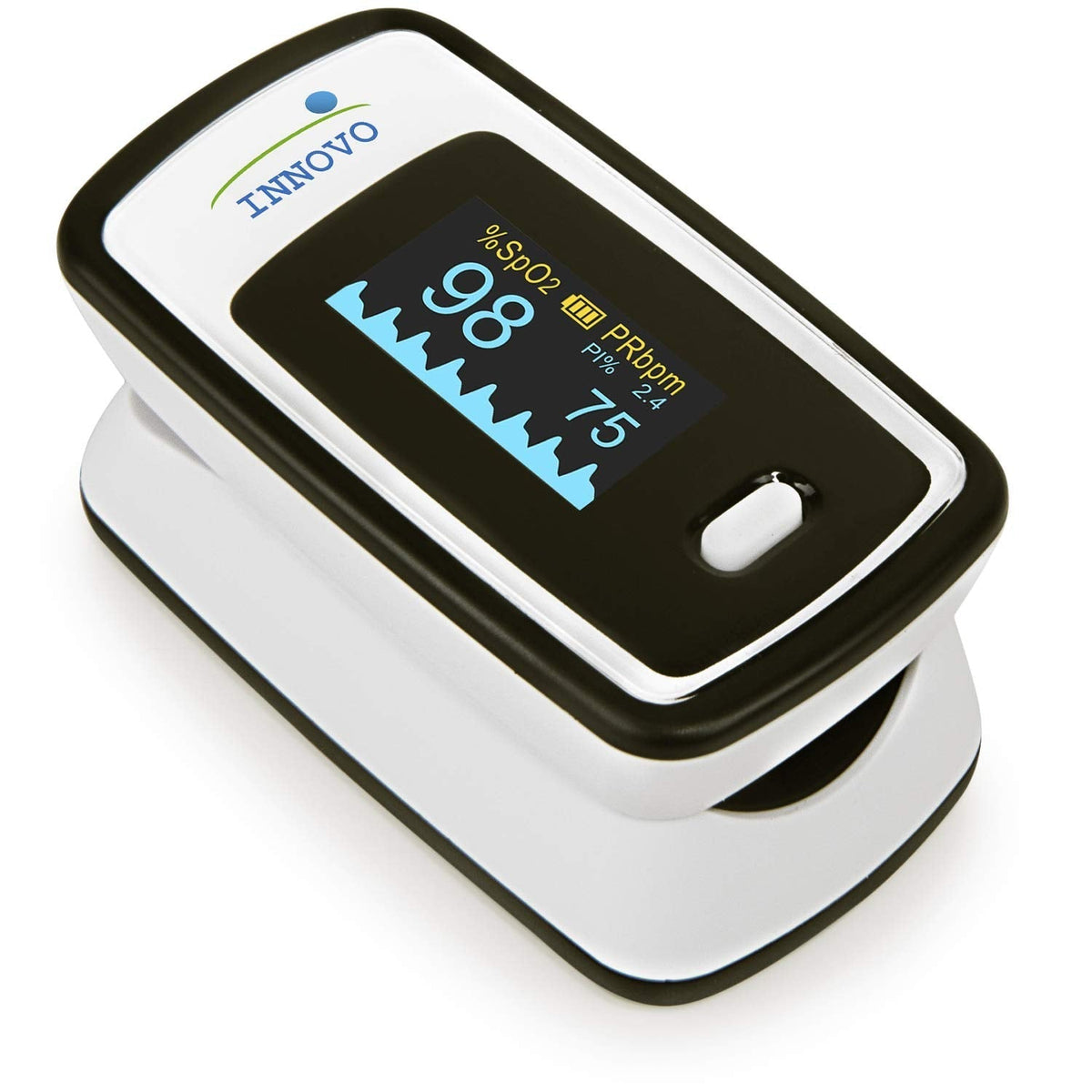 Innovo Deluxe iP900AP Fingertip Pulse Oximeter Blood Oxygen Saturation Monitor with Alarm, Plethysmograph and Perfusion Index - Maple Wellness Supplements