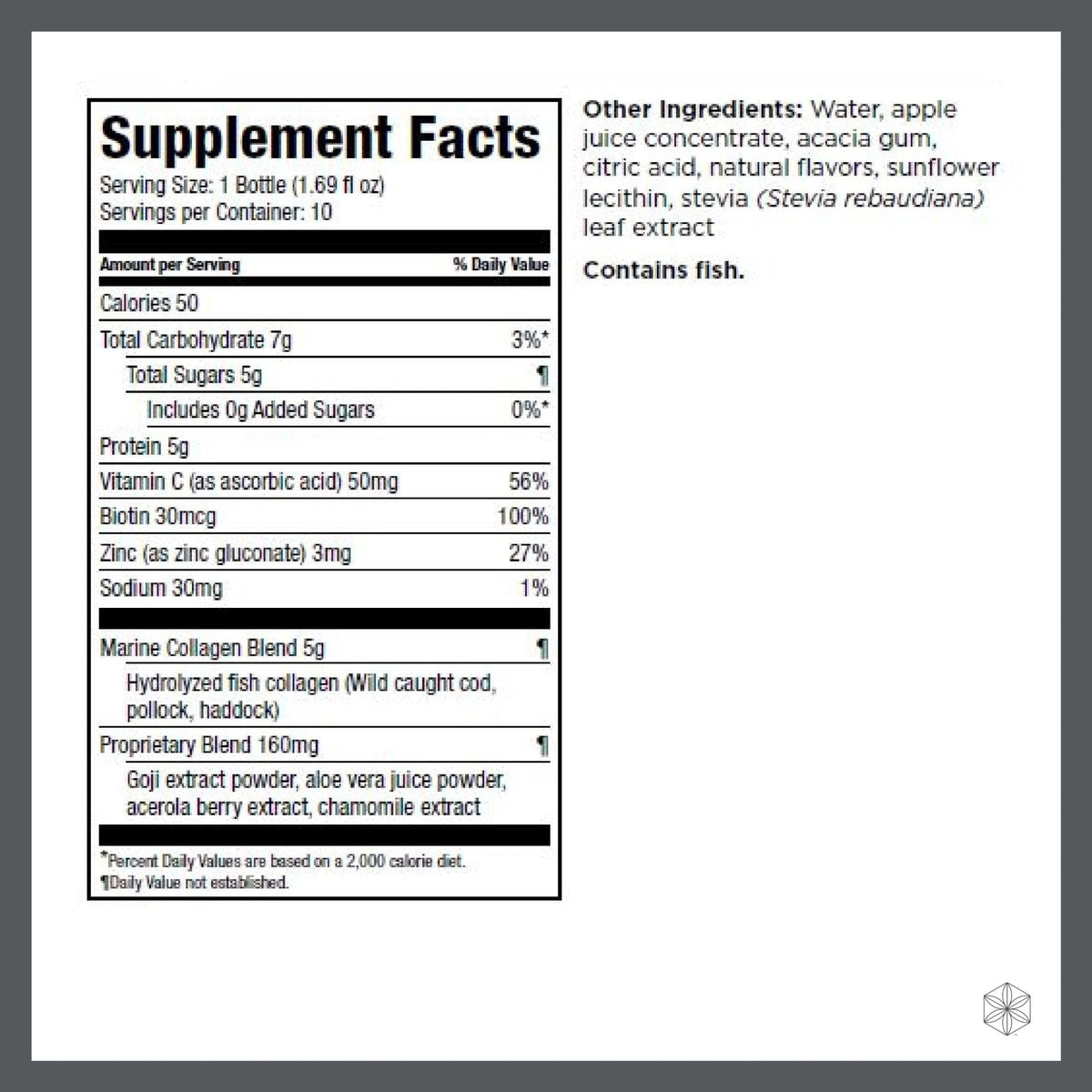 Isagenix Collagen Elixir - Drink with Marine Collagen Peptides - Support a Youthful Appearance with Vitamin C, Zinc & Biotin - 10 Bottles (1 Box) - Maple Wellness Supplements