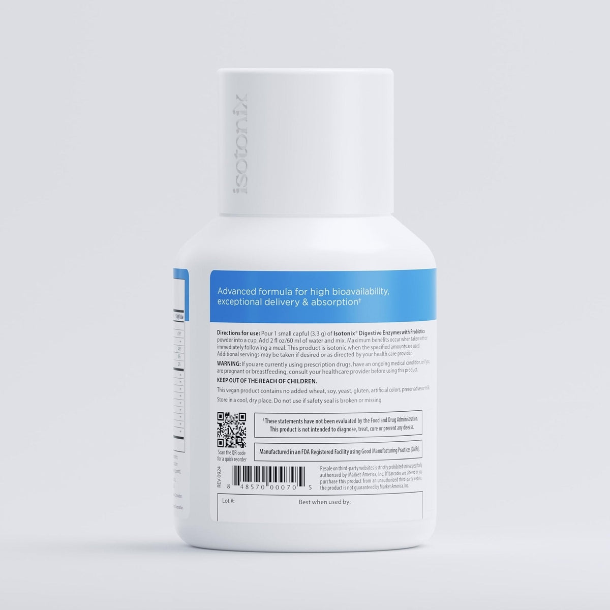 Isotonix® Digestive Enzymes with Probiotics | DigeZyme® Multi-Enzyme Complex & Lactospore® Bacillus Coagulans | Nutrient Absorption, Gut Balance & Digestive Health - Maple Wellness Supplements