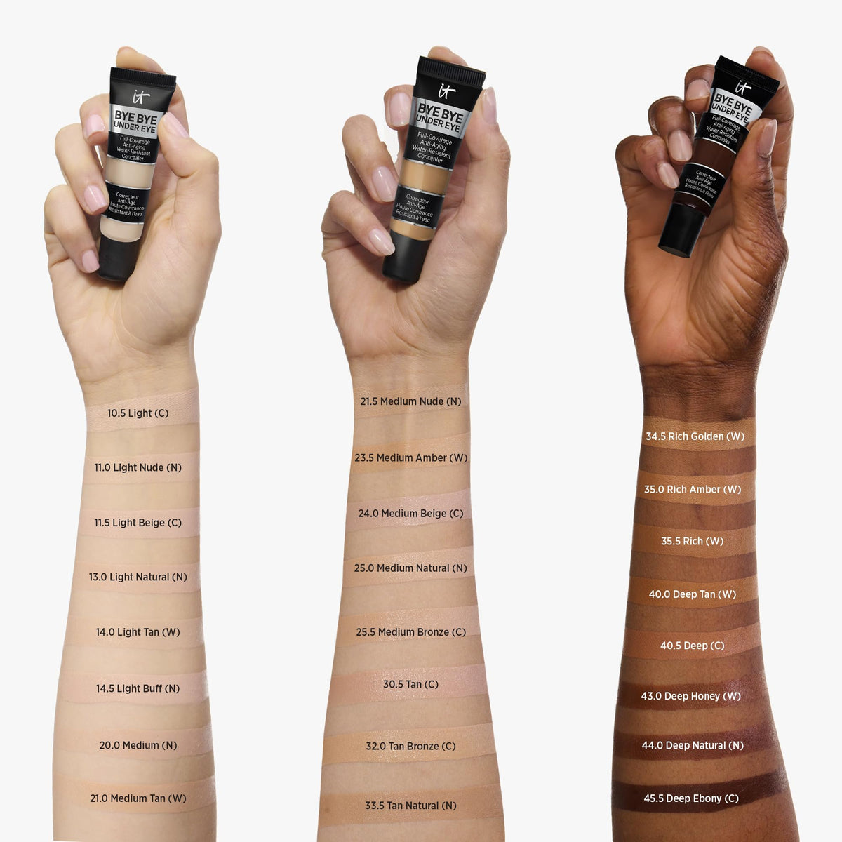 IT Cosmetics Bye Bye Under Eye Concealer (Light Nude) - Water-Resistant, Full Coverage Brightening Concealer For Dark Circles, Fine Lines, Redness & Discoloration, Anti-Aging, 24H Wear - 0.4 fl oz - Maple Wellness Supplements