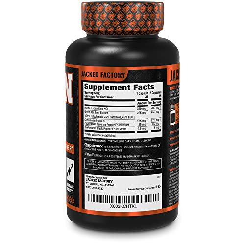 Jacked Factory Burn-XT for Men & Women - Improve Focus & Increase Energy - Premium - Maple Wellness Supplements
