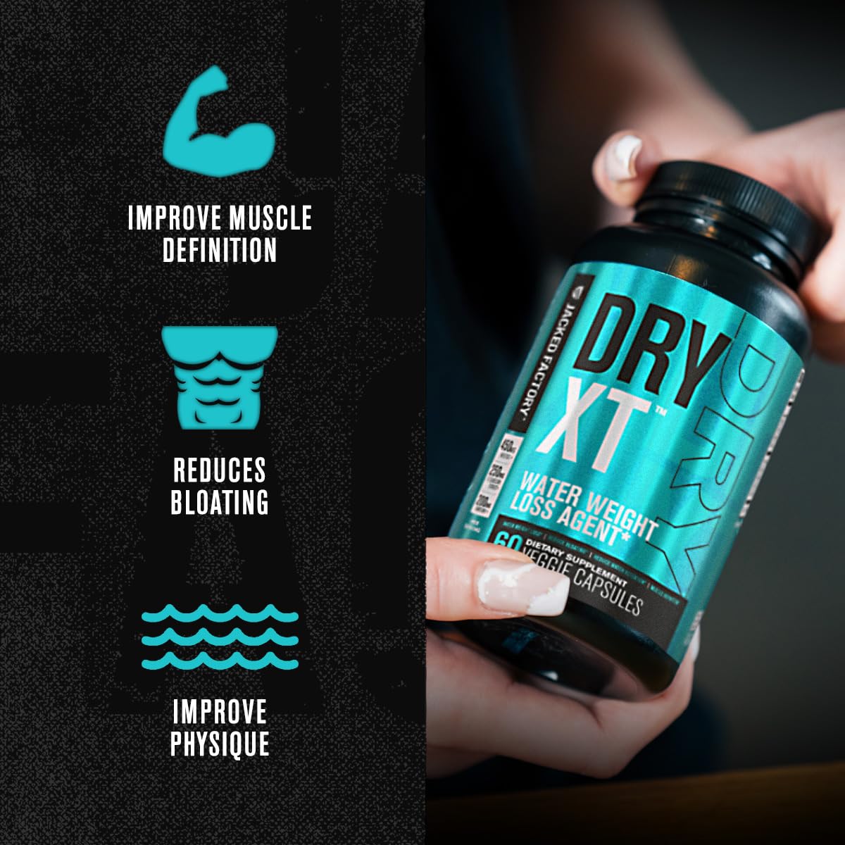 Jacked Factory Dry-XT Water Weight Loss Diuretic Pills - Natural Supplement - Maple Wellness Supplements