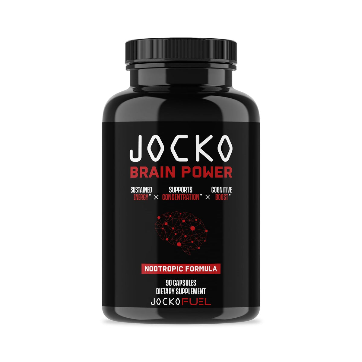 Jocko Fuel Brain Power - Nootropic Dietary Supplements for Memory & Focus wiht L Theanine, L Carnitine- Energy & Focus Supplement (90 Capsules) - Maple Wellness Supplements