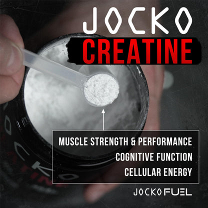 Jocko Fuel Creatine Monohydrate Powder - Creatine for Men & Women, Supplement for Athletic Performance & Muscle Health, 90 Servings 16 oz (Unflavored) (16 OZ JAR) - Maple Wellness Supplements