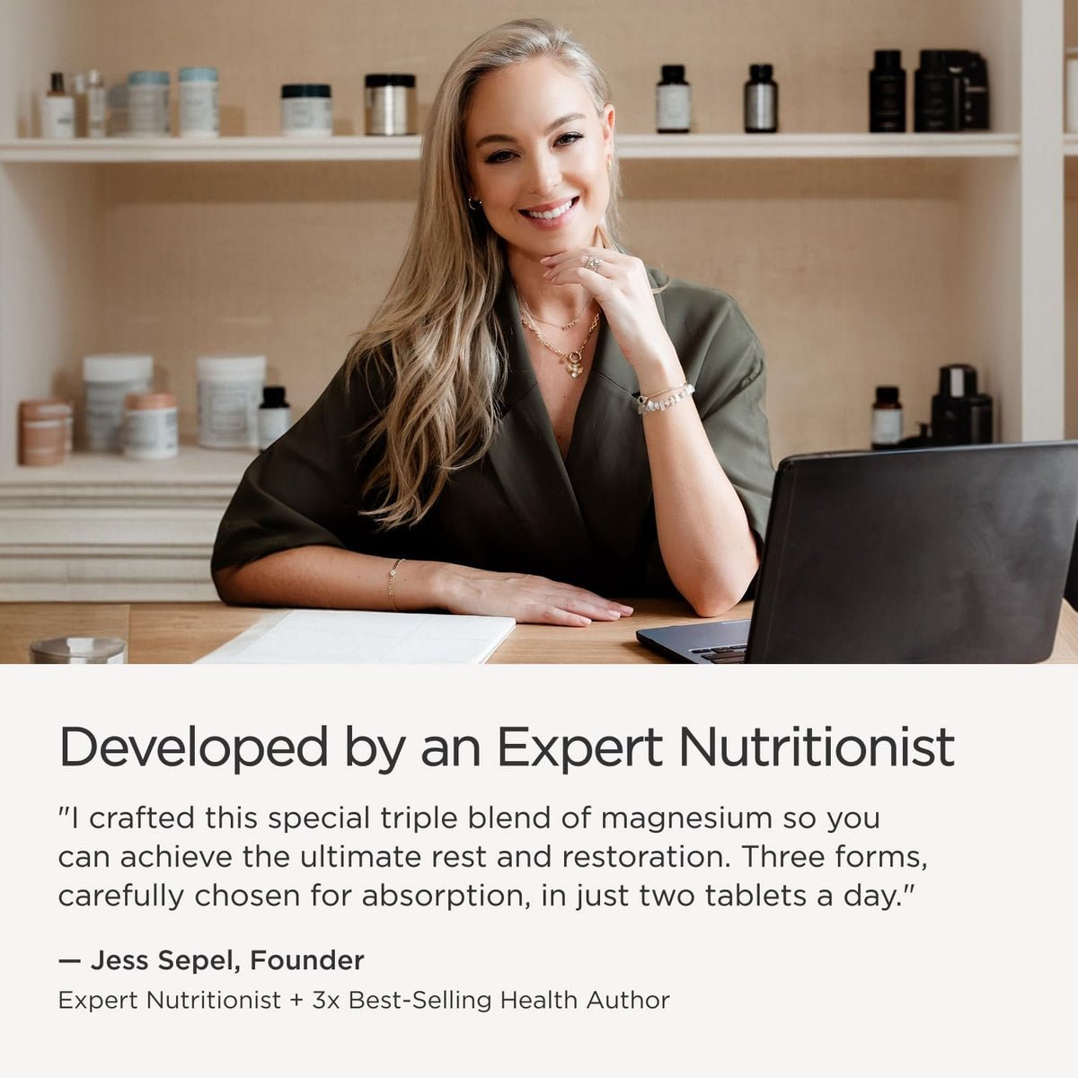 JSHealth Magnesium Supplement for Sleep. 400mg Triple-Form Glycinate, Citrate, Amino Acid Chelate - Maple Wellness Supplements