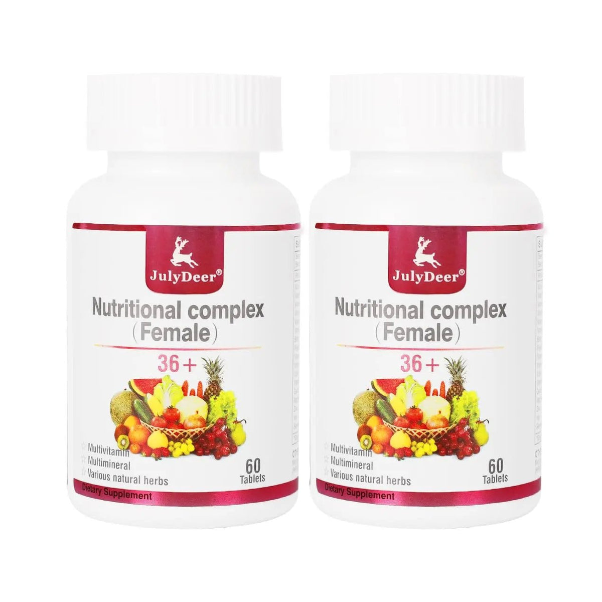 JulyDeer One Daily Tablet Multivitamin for Women - Complete Multimineral with Vitamin A, C, D, E and B-Complex, Zinc & More for Women's Immunity - Maple Wellness Supplements