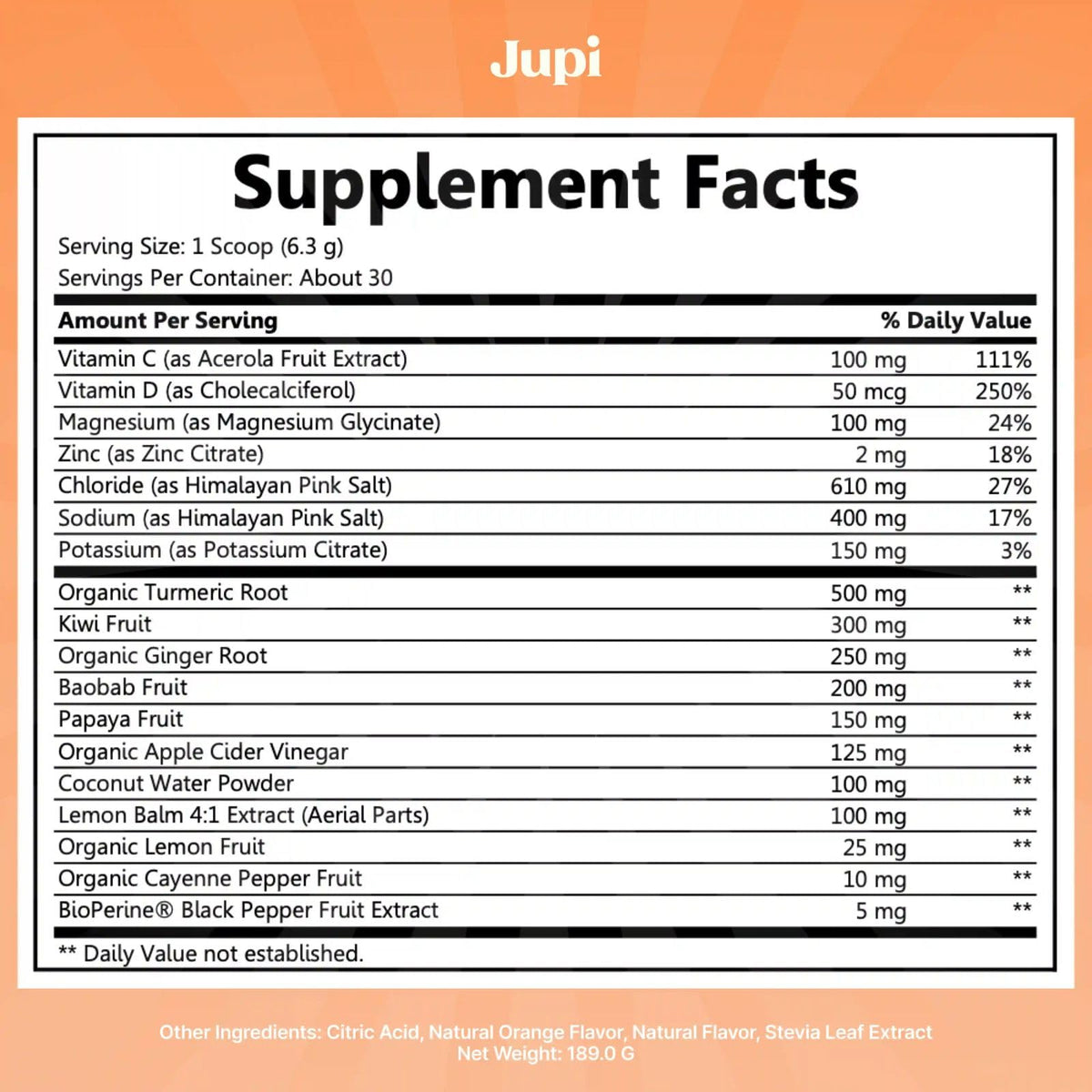 Jupi Hydration & Wellness Powder – Turmeric & Ginger shots, Vitamin C Supplement for Energy, Immune Support & Digestive Health – Vegan, Gluten-Free Drink Mix - Maple Wellness Supplements
