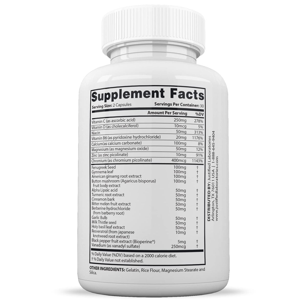 Justified Laboratories (3 Pack) Blood Balance Max 1295MG Supplement Pills 180 Capsules - Maple Wellness Supplements