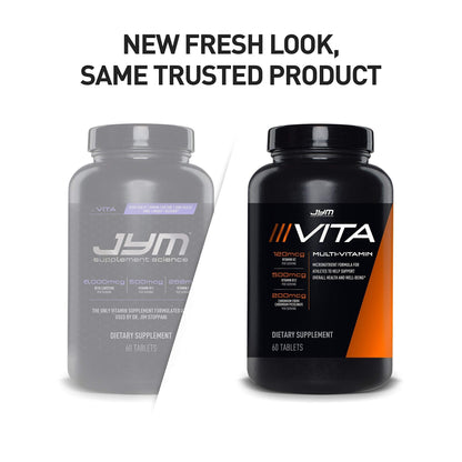 JYM Supplement Science Vita JYM Sports Multivitamin & Mineral Support, Vitamin A, C, B6, B12, E, K, Boron, Biotin, Potassium 60 Tablets - Maple Wellness Supplements