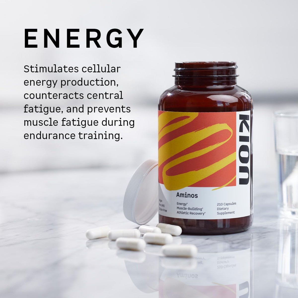 Kion Aminos Essential Amino Acids Capsules | The Building Blocks for Muscle Recovery, Reduced Cravings, Better Cognition, Immunity, and More | 30 Servings - Maple Wellness Supplements