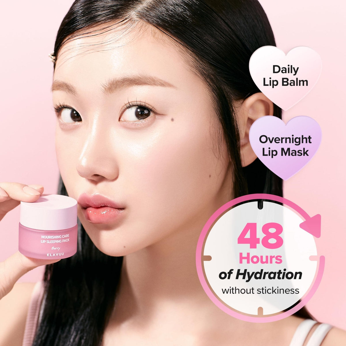 Klavuu Lip Mask Sleeping Pack (0.7oz) – Overnight Deep Hydrating Korean Lip Balm Treatment for Very Dry, Chapped Lips | Lip Lightening & Plumping with Instant Hydration | Gentle Exfoliating (Berry) - Maple Wellness Supplements
