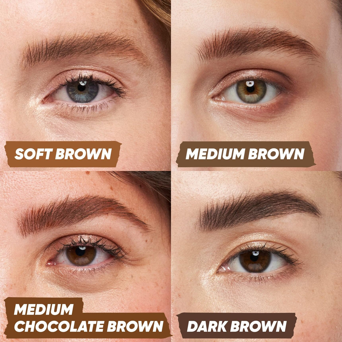 Kosas Air Brow Tinted Eyebrow Gel – Volumizing Brow Gel with Flexible Long-Lasting Hold, Medium Brown - Maple Wellness Supplements
