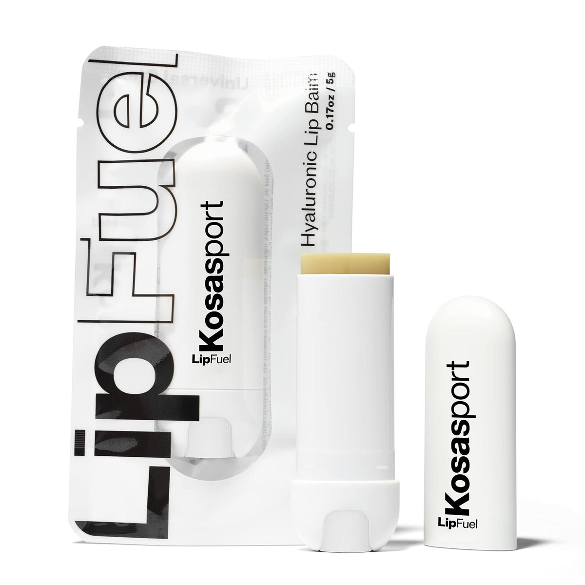 Kosas Lipfuel Hyaluronic Active Sport Lip Balm - Hydrates, Energizes and Protects - Natural Lip Treatment and Care (Baseline) - Maple Wellness Supplements