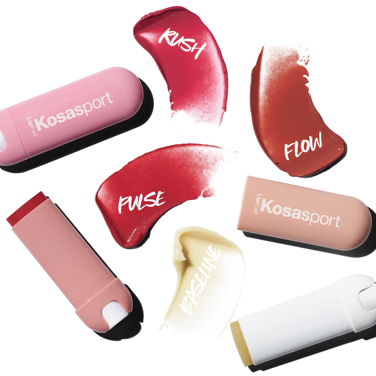 Kosas Lipfuel Hyaluronic Active Sport Lip Balm - Hydrates, Energizes and Protects - Natural Lip Treatment and Care (Flow) - Maple Wellness Supplements