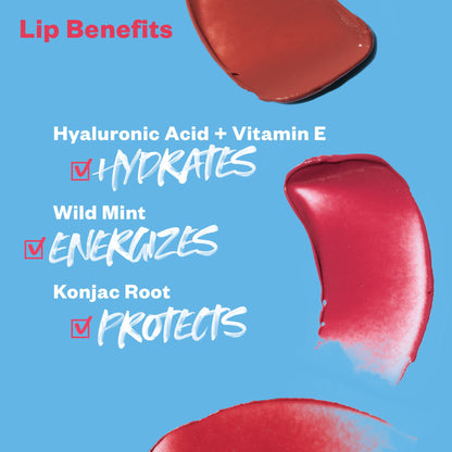 Kosas Lipfuel Hyaluronic Active Sport Lip Balm - Hydrates, Energizes and Protects - Natural Lip Treatment and Care (Rush) - Maple Wellness Supplements