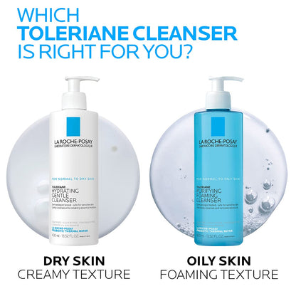 La Roche-Posay Toleriane Purifying Foaming Facial Cleanser, Oil Free Face Wash for Women & Men with Niacinamide + Ceramides - Maple Wellness Supplements