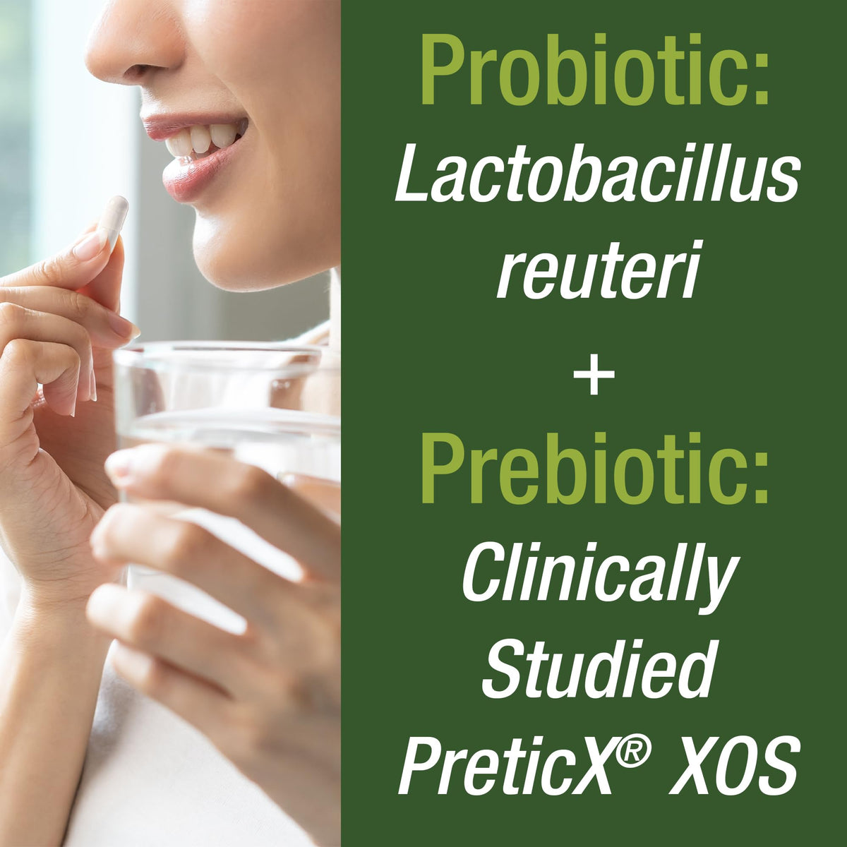 Lactobacillus Reuteri 50 Billion CFU Probiotics with Clinically Studied PreticX® XOS Prebiotic. L Reuteri Probiotic Capsules Supplement for Gut Health and Digestive Support. for Both Women & Men - Maple Wellness Supplements