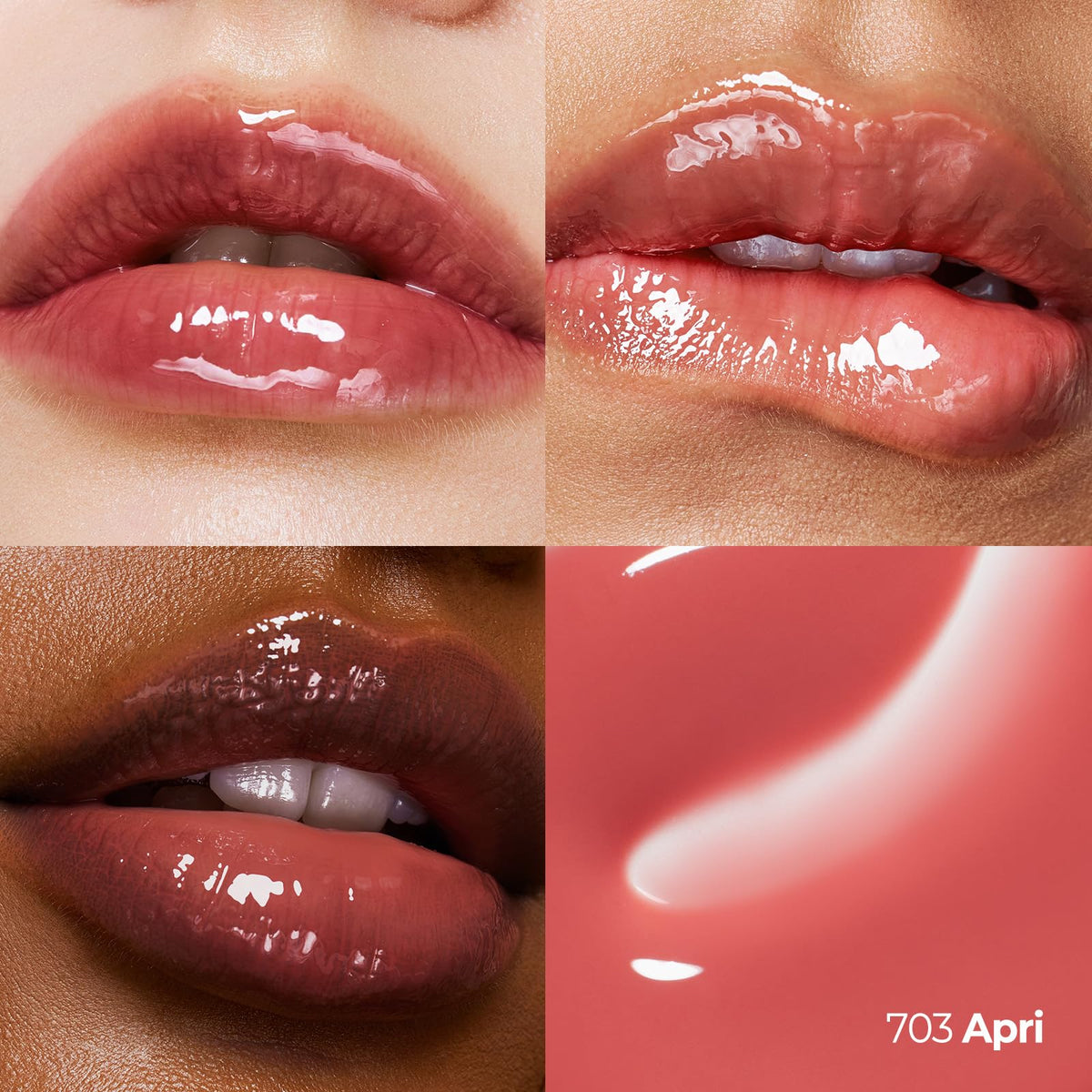 Laka Fruity Lip Glotioner, 10ml/0.33 fl.oz, Lip Gloss with High Shine Vivid Colors, Jelly tip for Hygienic & Easy Application, K-Beauty (703 Apri) - Maple Wellness Supplements