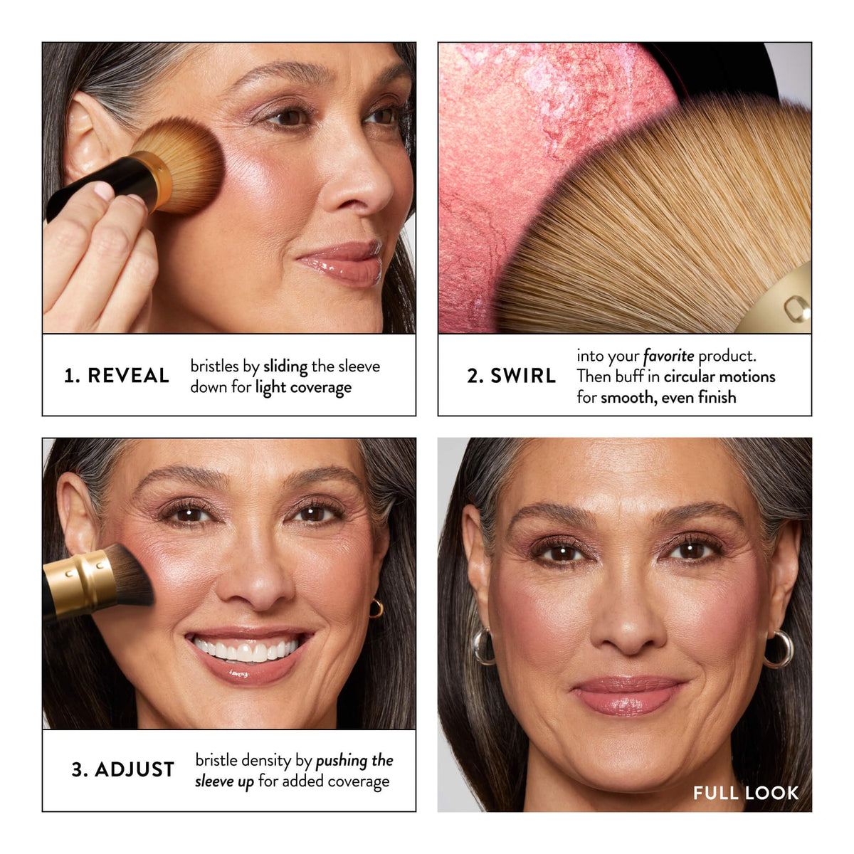 LAURA GELLER NEW YORK Cosmetic Professional Makeup Brushes - Cruelty-Free 02 Retractable Angled Kabuki Brush - Maple Wellness Supplements