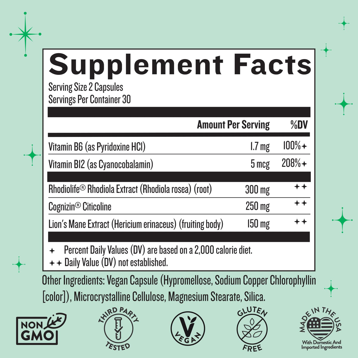 Legendairy Milk Clever Girl - Focus Supplement with Lion’s Mane & Citicoline - Nootropic Lions Mane Supplement for Memory, Focus & Mental Clarity, 30 Servings - Maple Wellness Supplements