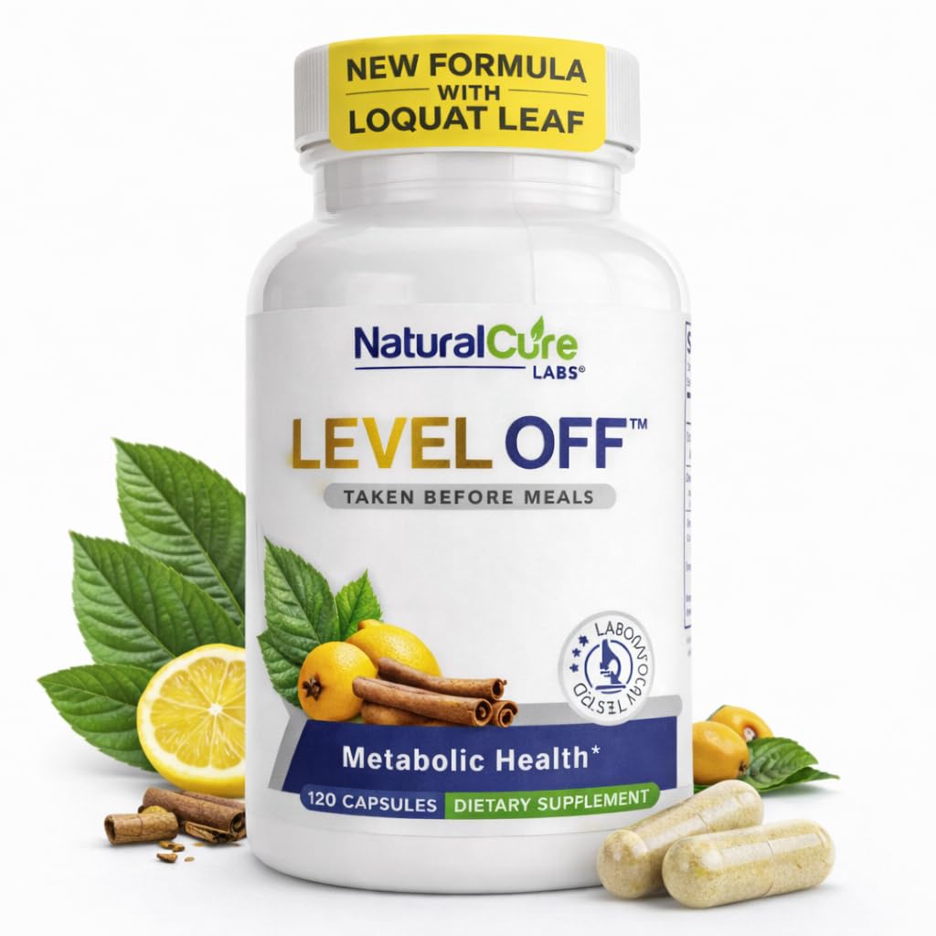 Level Off Glucose Support Supplement – After-Meal Support Formula for Healthy Post-Meal Glucose Response, Plant-Based Capsules for Metabolic Wellness, Vegan & Non-GMO – 120 Count (Pack of 1). - Maple Wellness Supplements