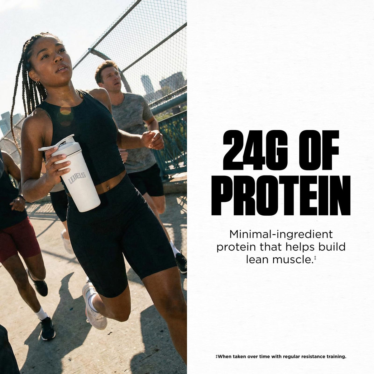 Levels Grass Fed Whey Protein Powder, No Artificials, 24G of Protein, Vanilla Bean, 1LB - Maple Wellness Supplements