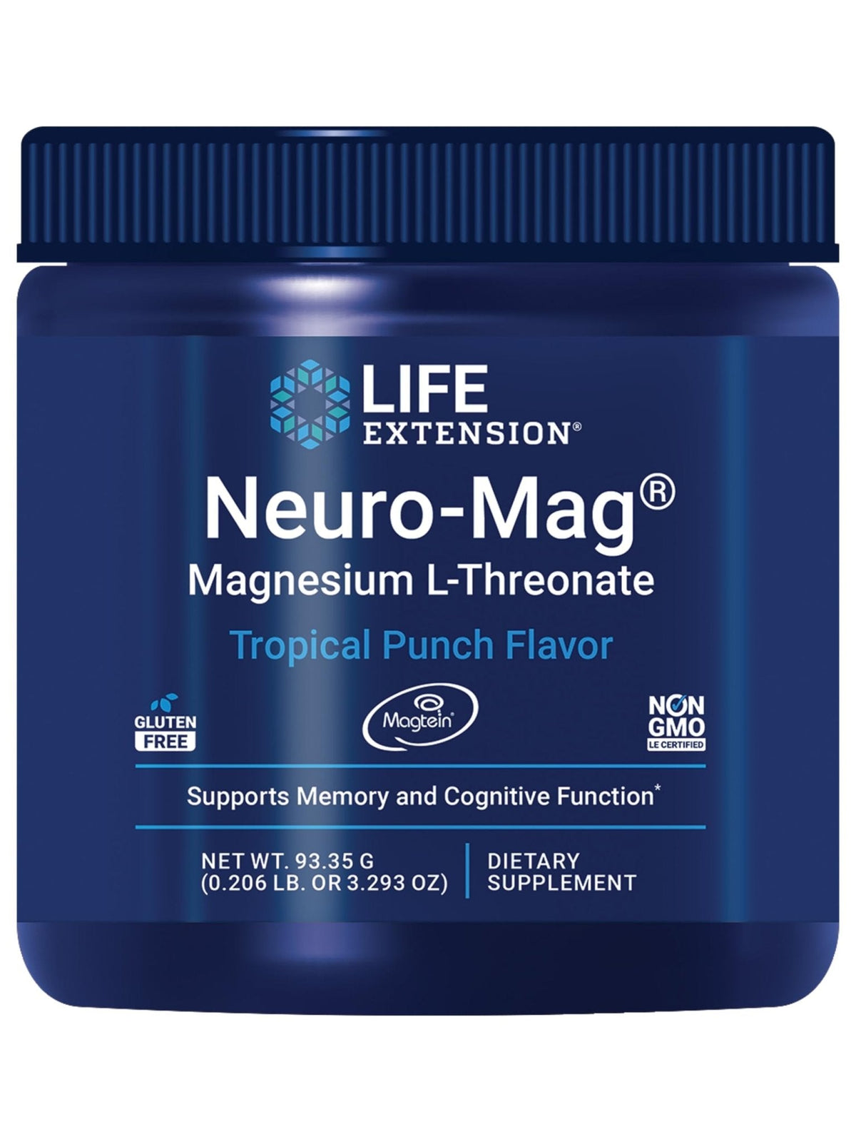 Life Extension Neuro-Mag Magnesium L-Threonate Powder (Tropical Punch) - Ultra-Absorbable Magnesium - Supports Memory, Focus, Cognitive Function & Mood - Maple Wellness Supplements