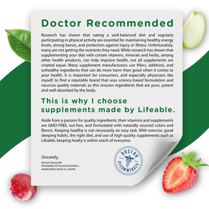 Lifeable Collagen Peptides Gummies | 100mg with Vitamin C | Great Tasting Collagen Supplements | Vegetarian Hair Skin and Nails Gummies | Collagen Gummies for Adults, Men, Women | 90 Gummies - Maple Wellness Supplements