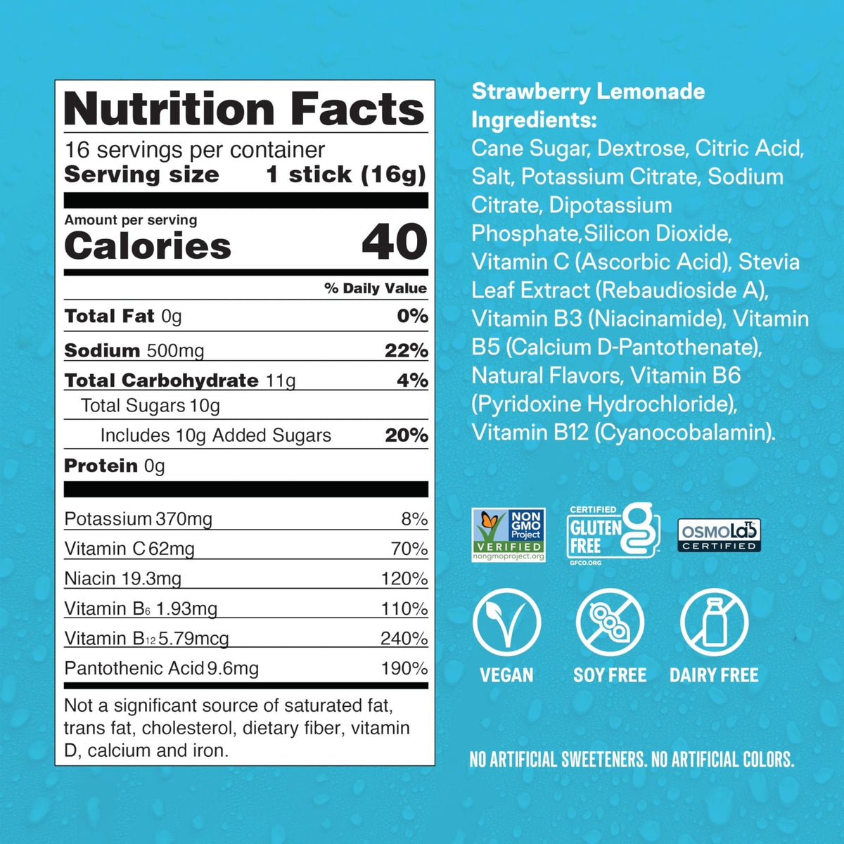 Liquid I.V.® Hydration Multiplier - Strawberry Lemonade | Electrolyte Powder Drink Mix | 1 Pack (16 Servings) - Maple Wellness Supplements