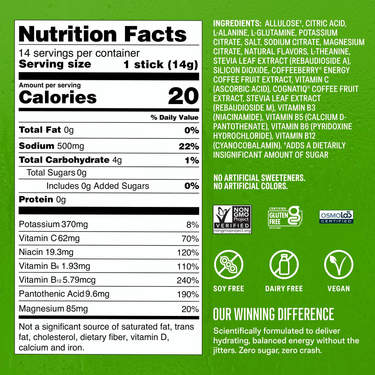 Liquid I.V.® Hydration Multiplier Sugar-Free + Energy - Blackberry Lemonade | Electrolyte Powder Drink Mix | 1 Pack (14 Servings) - Maple Wellness Supplements