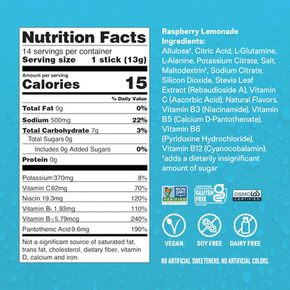 Liquid I.V.® Hydration Multiplier Sugar-Free - Raspberry Lemonade | Electrolyte Powder Drink Mix | 1 Pack (14 Servings) - Maple Wellness Supplements