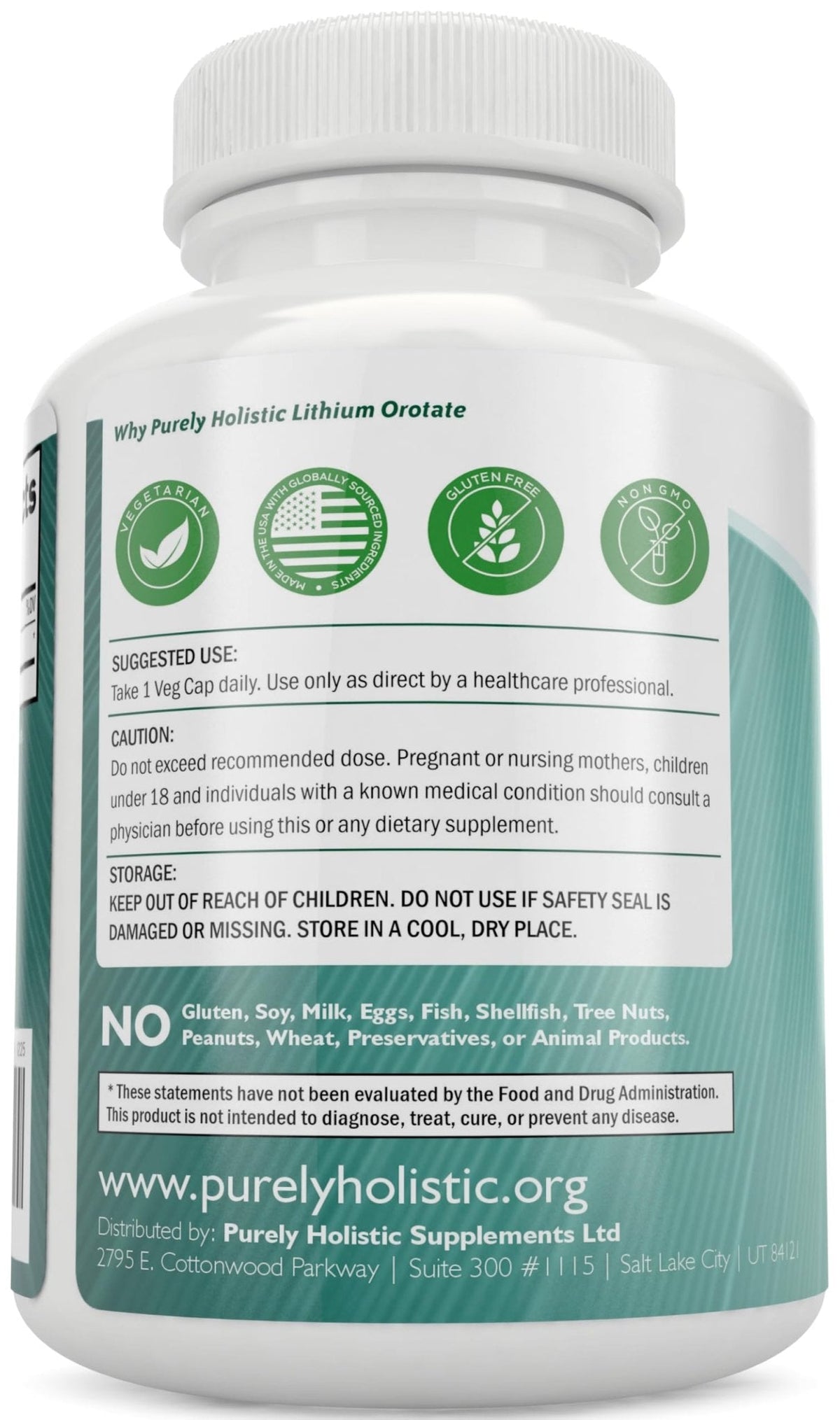Lithium Orotate 5mg, 180 Vegetarian Lithium Capsules, Supplement Lithium Orotate 5mg, 180 Vegetarian Lithium Capsules, Helps Maintain Healthy Mood - Maple Wellness Supplements