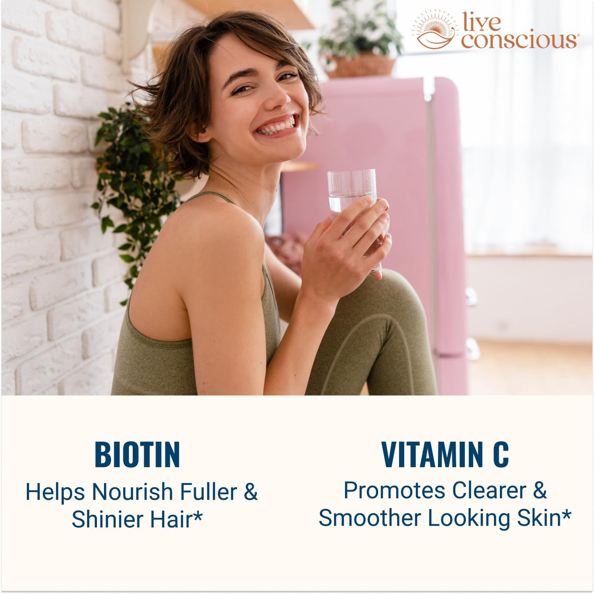 Live Conscious Beyond Collagen Multi Collagen Capsules - Types I, II, III, V & X - Hydrolyzed Blend with Biotin & Vitamin C for Hair, Skin, Nails 90 Capsules - Maple Wellness Supplements