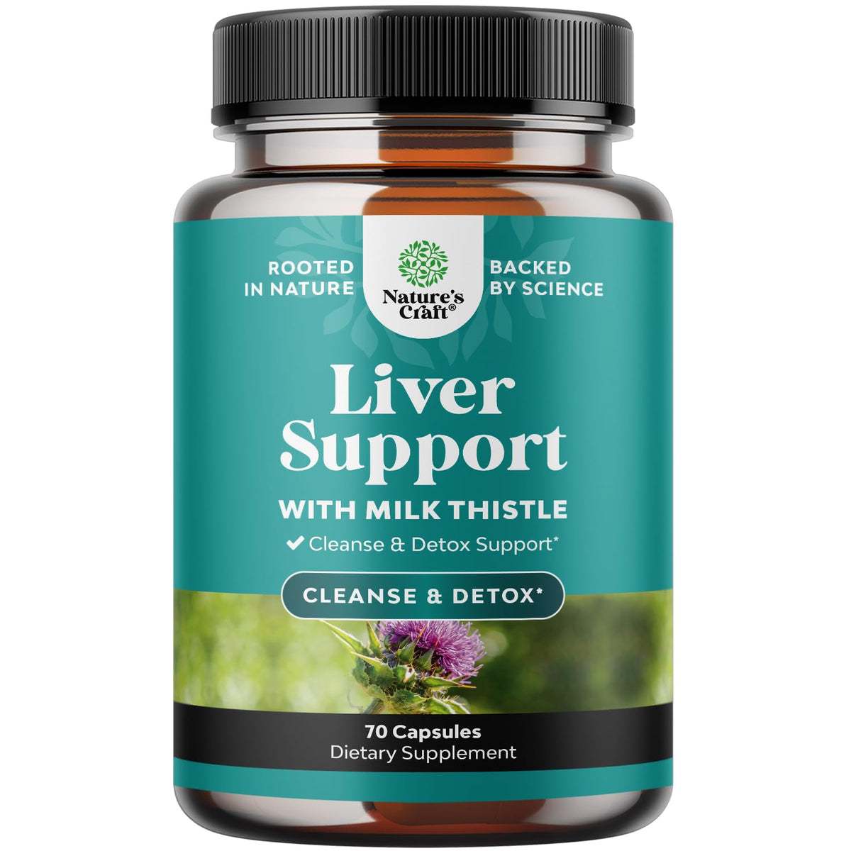 Liver Cleanse Detox & Repair - Milk Thistle Supplement for Digestion & Immune Health - Ginger Root, Choline & Dandelion Root - Maple Wellness Supplements