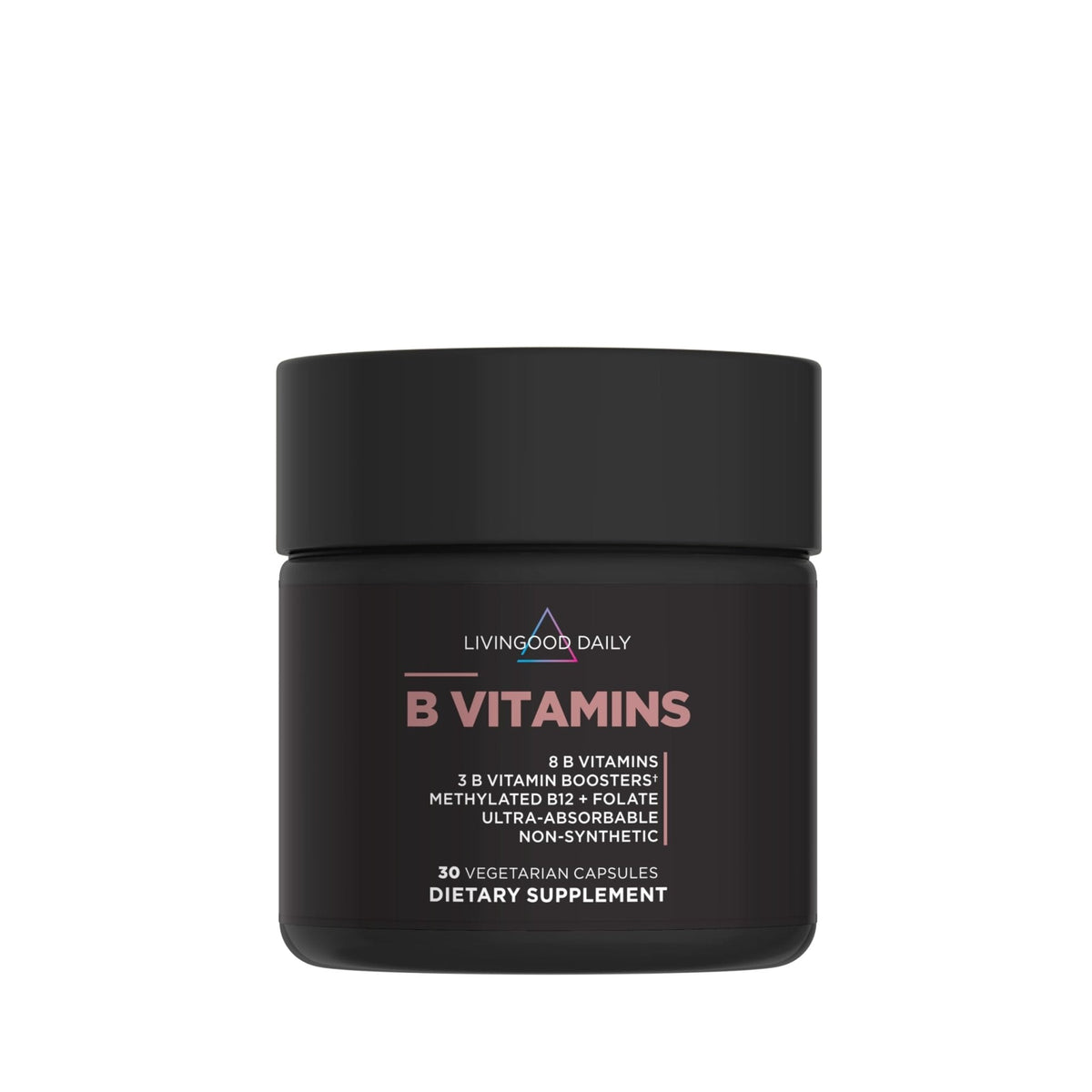 Livingood Daily Vitamin B Complex Capsules for Men and Women, Methylated B12 & Folate, 11 Active Forms Including B1 B2 B3 B5 B6 & Biotin, Gluten Free - Maple Wellness Supplements