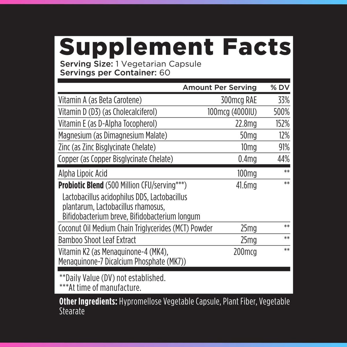 Livingood Daily Vitamin D3 K2 4000 IU Supplement, 9-in-1 Dietary Supplement for Immune Support - Made with Vitamins D, A, E, K2, Zinc, Magnesium & Probiotic Blend - Maple Wellness Supplements