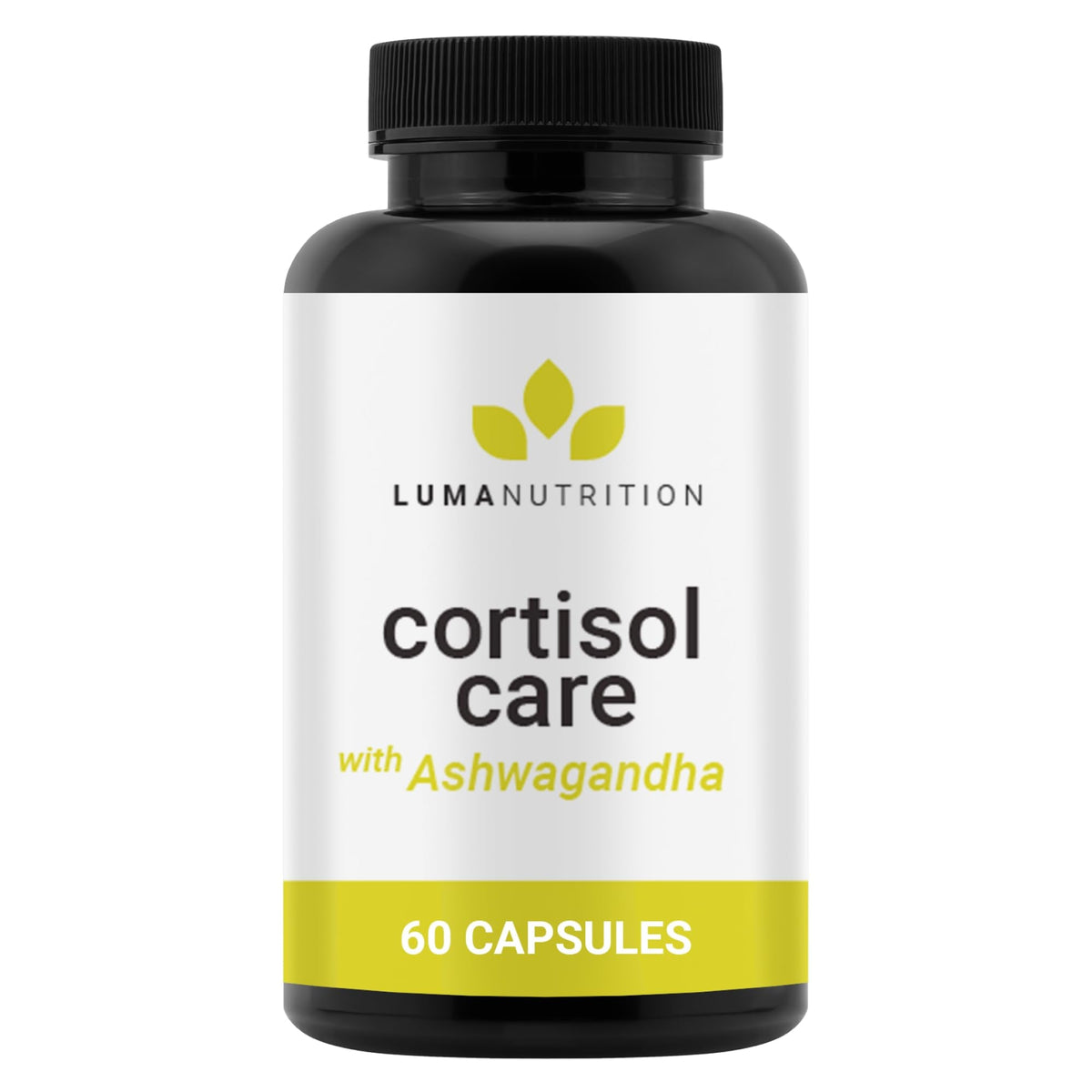 Luma Nutrition Cortisol Reducer and Manager - Ashwagandha + L-Theanine - Cortisol Supplements for Women and Men - Stress Relief, Restful Sleep, Detox, Lower and Control - 60 Capsules - Maple Wellness Supplements