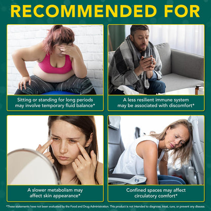Lymphatic Drainage Supplements, Lymphatic Drainage Capsules - Wellness Complex 21 in 1 Aescia, Turmeric, Bromelain, Echinacea & More - Lymph System Support Capsules - Maple Wellness Supplements