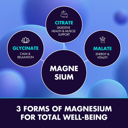 Magnesium Glycinate 2150MG, High Absorption Magnesium Glycinate, Citrate, Malate, Sugar-Free,Vegan, Inspired by Wellness Traditions Like Arjuna - Maple Wellness Supplements
