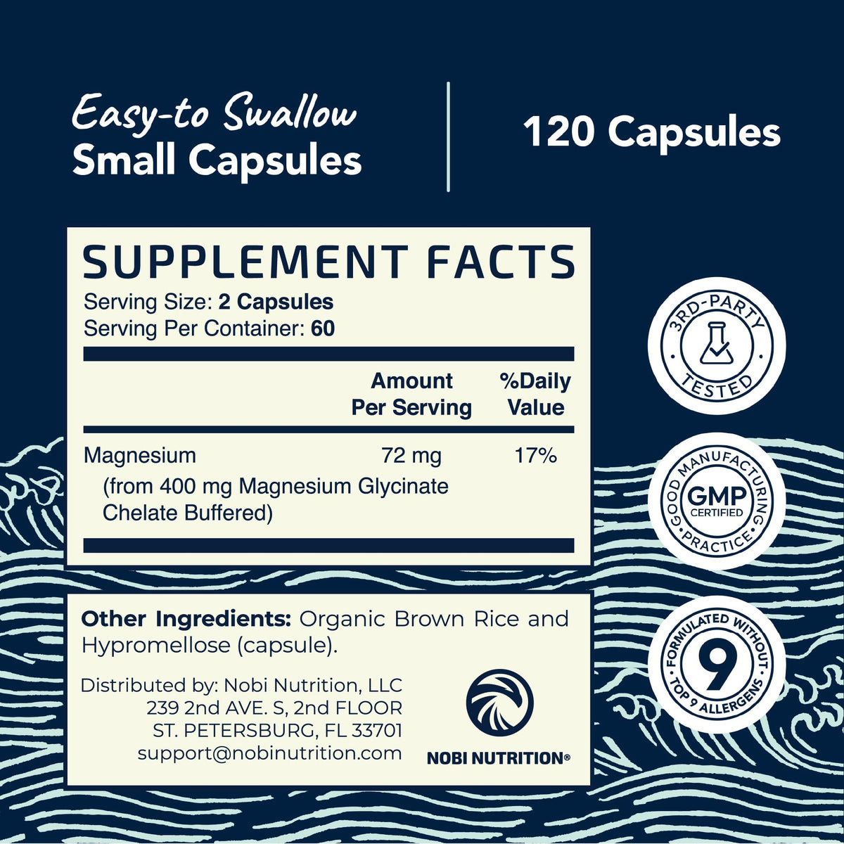 Magnesium Glycinate 400mg | High Absorption Formula for Sleep, Calm, Muscle Relaxation, Heart, Bone & Nerve Support for Women & Men | Chelated Magnesium Glycinate Supplement | 120 Ct (2 Month Supply) - Maple Wellness Supplements