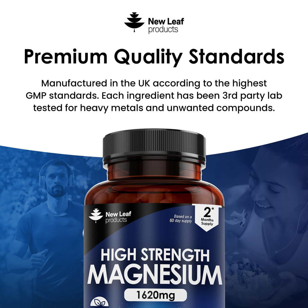 Magnesium Supplements 1620mg - Super Strength - Magnesium Citrate Capsules - Maple Wellness Supplements