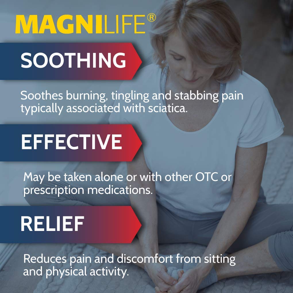 MagniLife Leg & Back Pain Relief Tablets,125 Ct, Fast-Acting Pain Relief Naturally Soothes Burning, Tingling & Stabbing Aches, Symptomatic or Preventative, Non-Habit Forming Quick-Dissolve Tablets - Maple Wellness Supplements