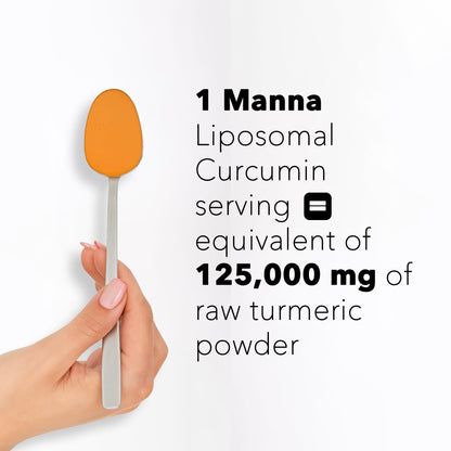 Manna Vitamins Evolved Liposomal Liquid Curcumin for Advanced Absorption Best Turmeric Supplement for Daily Joint & Immune Health Support - Vegan, Non-GMO, 95% Curcuminoids (1 Pack) - Maple Wellness Supplements