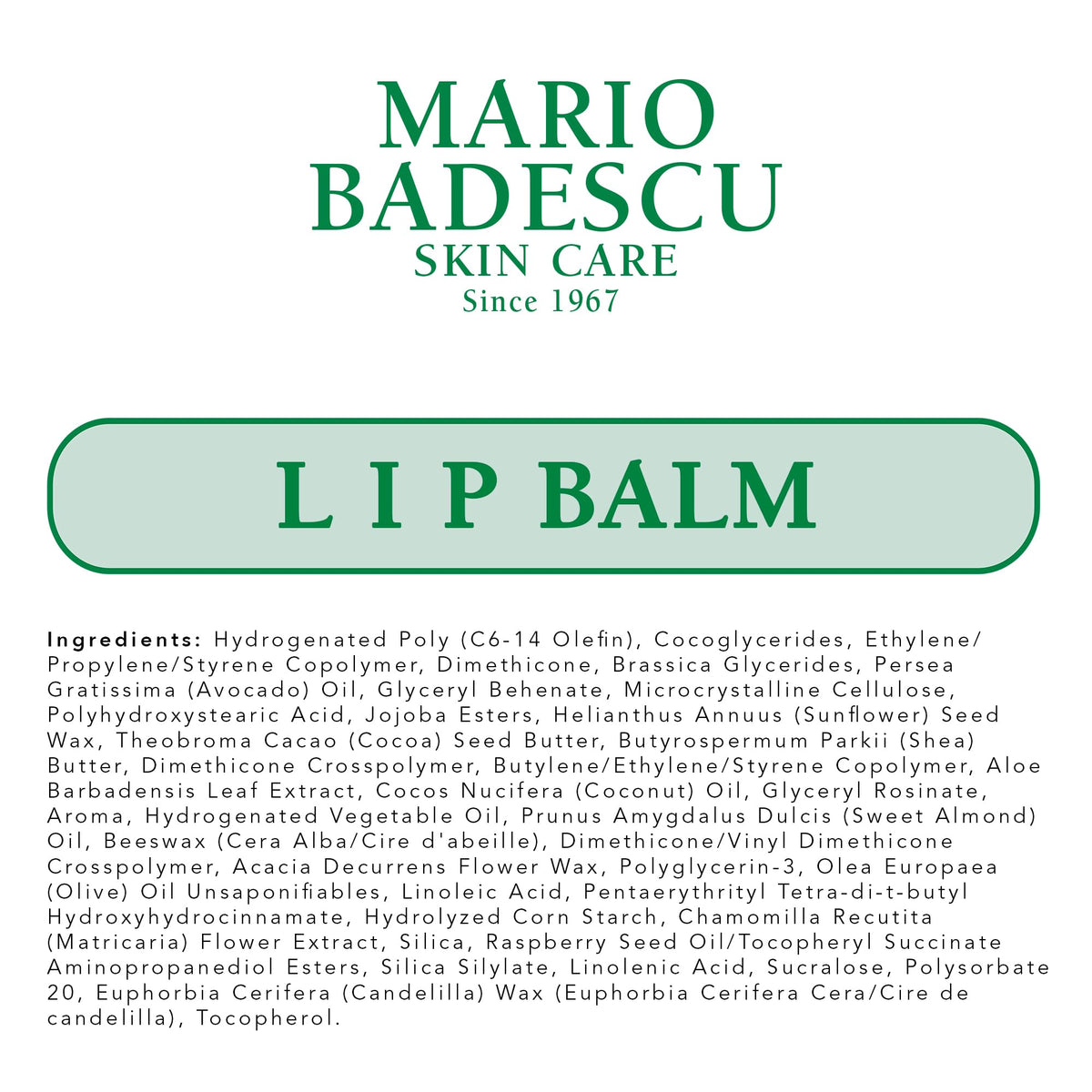 Mario Badescu Moisturizing Original Lip Balm for Dry Cracked Lips, Infused with Coconut Oil - Maple Wellness Supplements